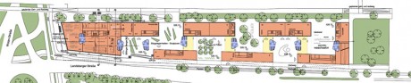 Geschäftshaus München-Laim, Grundriss EG