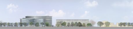 VW Wolfsburg Burogebäude und Parkhaus, Ansicht